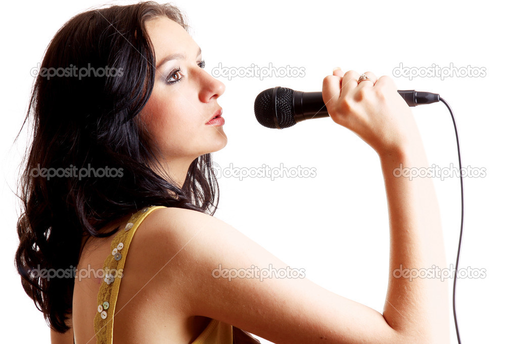 Karaoke Girl Singing