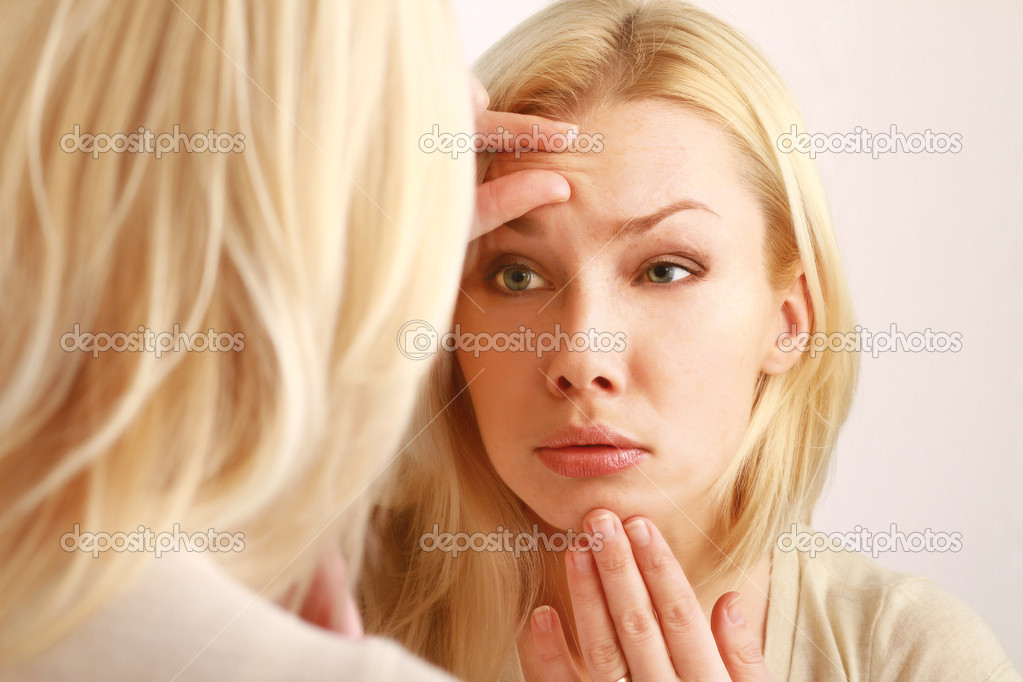 Woman caring of her beautiful skin