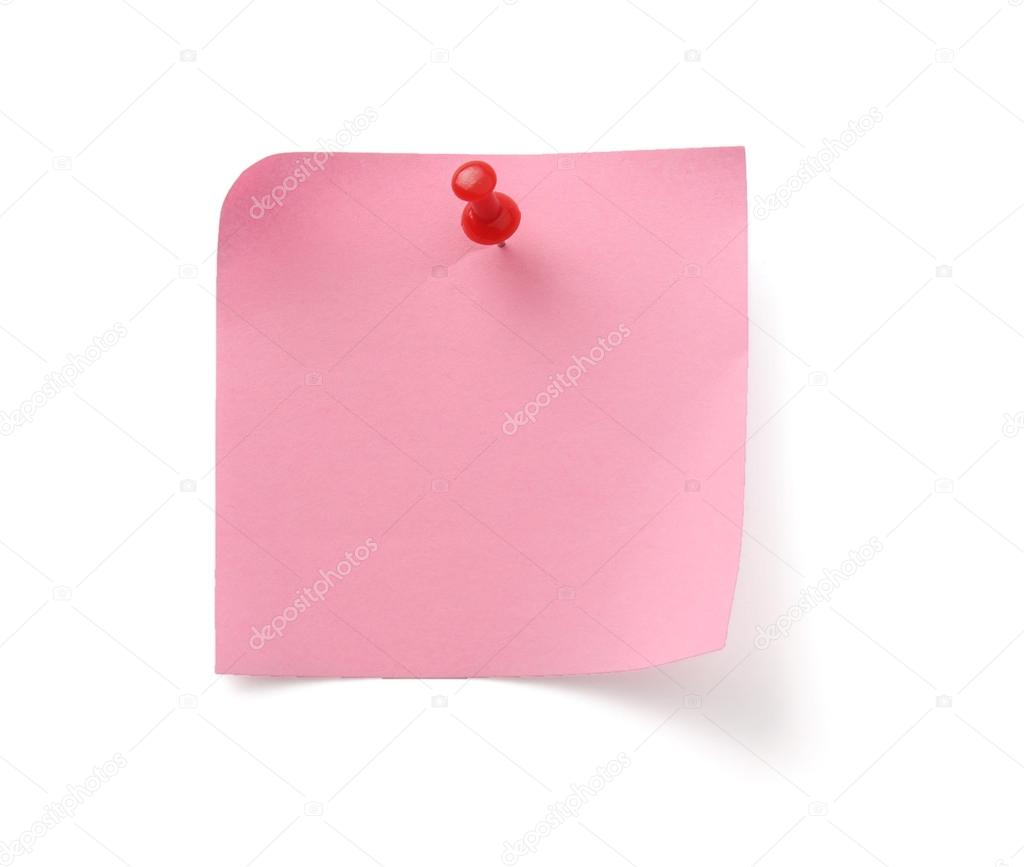 A pink note