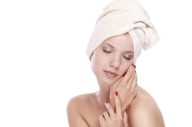 güzel genç kadın yüzü