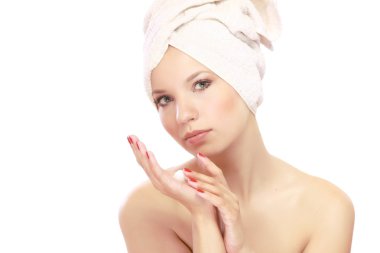 güzel genç kadın yüzü