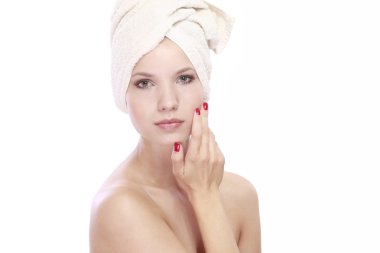 güzel genç kadın yüzü