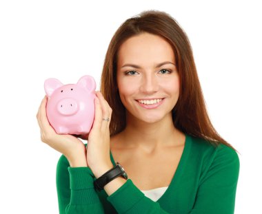 kumbara (para kutusu duran kadın)