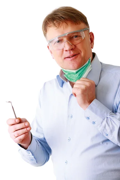 Dentist with tools — Stock Photo, Image