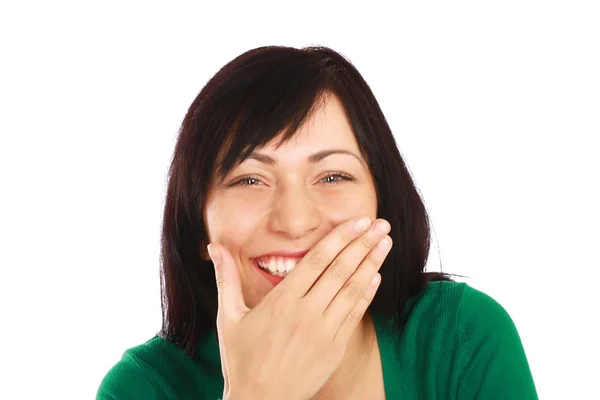 Jovem mulher sorrindo — Fotografia de Stock