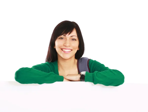 Student standing above blank — Stock Photo, Image
