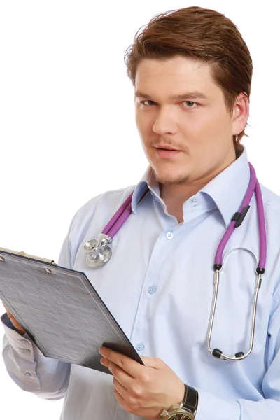 Doctor with a clipboard — Stock Photo, Image