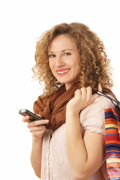 Mujer con bolsas de compras — Foto de Stock