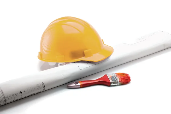 Yellow safety hard hat. — Stock Photo, Image