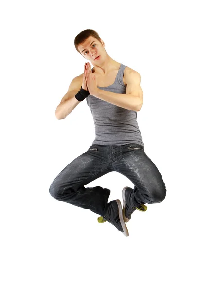 Handsome fresh man breakdancing — Stock Photo, Image
