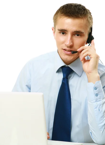 Een customer service agent — Stockfoto