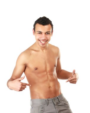 ile helathy gövde güçlü bir adam