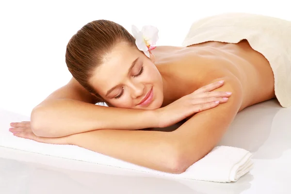 Woman getting spa treatment — Stock Photo, Image