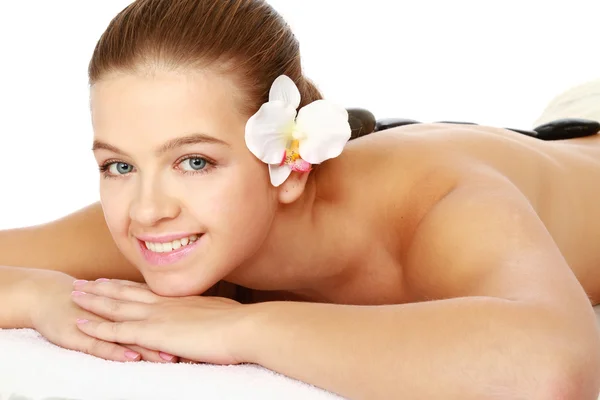 Woman getting spa treatment — Stock Photo, Image