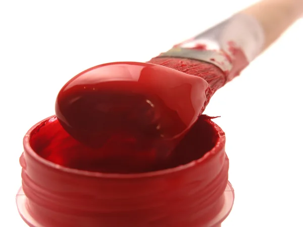 붉은 페인트를 칠하라 — 스톡 사진