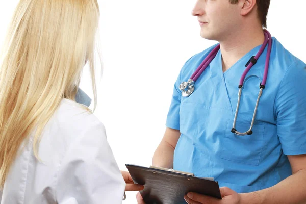 Male and a female doctor — Stock Photo, Image