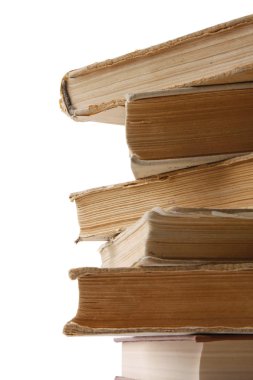 Bir yığın eski kitap.
