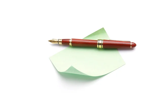 Pen on a piece of paper — Stock Photo, Image