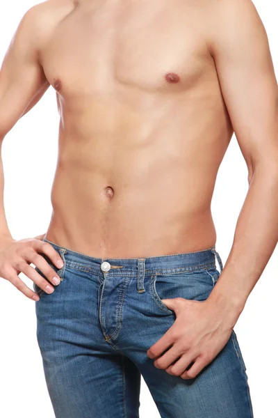 Молодой человек без рубашки — стоковое фото