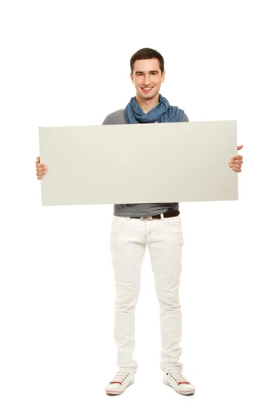 Jeune homme avec un blanc — Photo