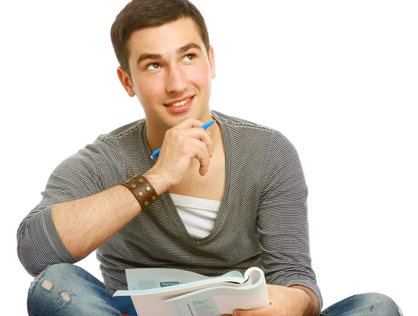 Ragazzo del college studiare — Foto Stock