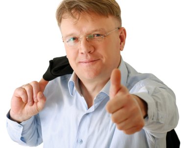 ok gösterilen işadamı portresi