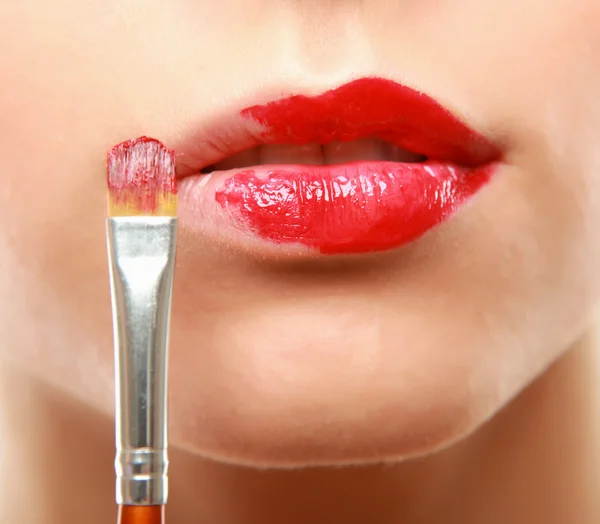 Make-up. Lipgloss. — Stockfoto