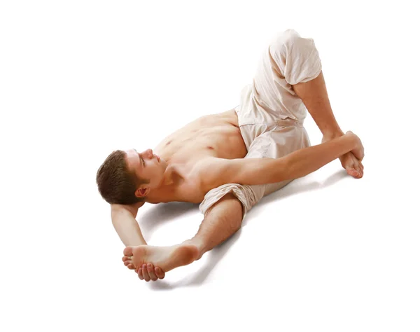 Young man stretching — Stock Photo, Image