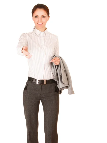 A businesswoman offering a handshake — Stock Photo, Image