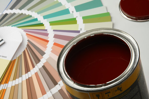 Кисть и красочная краска
.