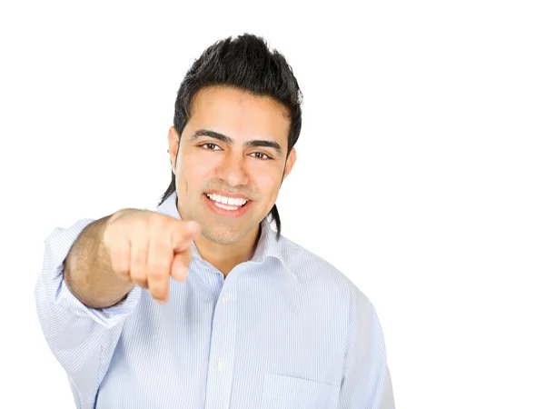 Närbild av en affärsman som pekar på dig. — Stockfoto