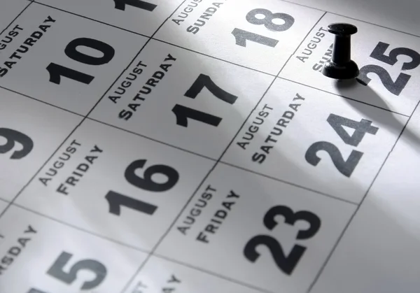 Kalender kaarten met weekdagen en maanden — Stockfoto