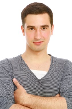 genç gülümseyen bir adam portresi