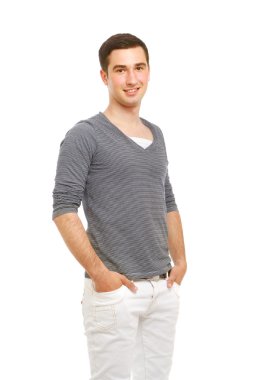 genç gülümseyen bir adam portresi