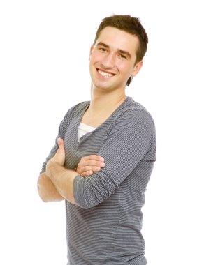 genç gülümseyen bir adam portresi
