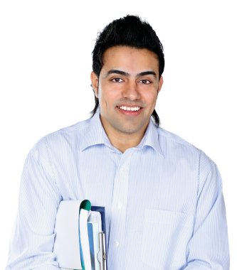 Kitaplar ile genç adam