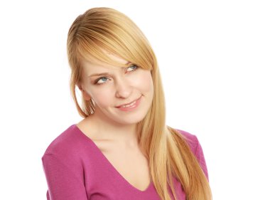 dalgın genç kadın