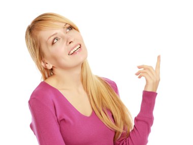 genç kadın yukarı dönük