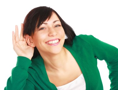 genç kadın dinleme