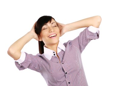 güzel bir gülümseme ile kız