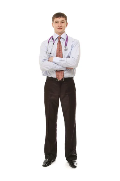 Полнометражный портрет врача-мужчины — стоковое фото