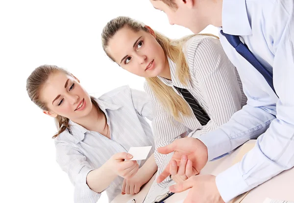 Grupo de negocios en el escritorio — Foto de Stock