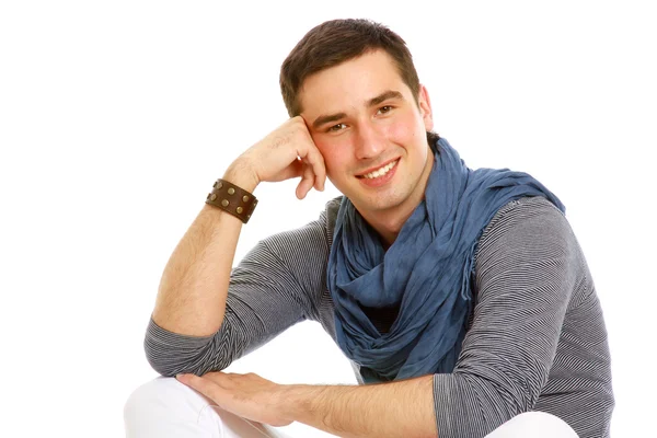 Guy sitting on the floor — Stock Photo, Image