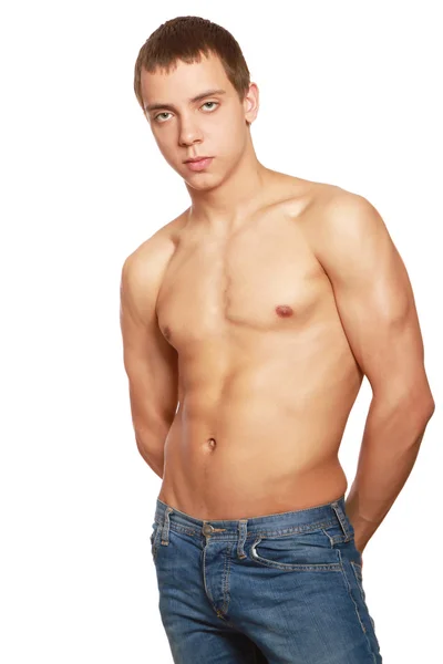 Un joven sin camisa. —  Fotos de Stock