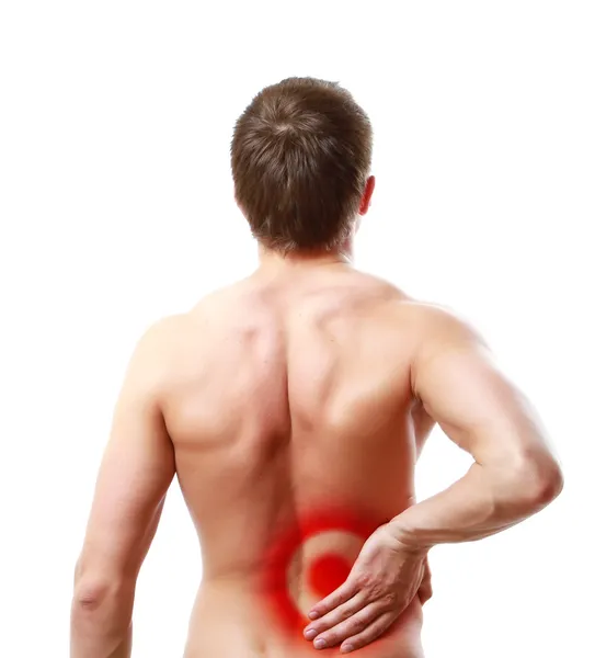 Man having pain in his back — Stock Photo, Image