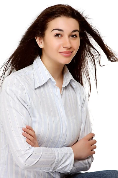 Retrato de una mujer hermosa — Foto de Stock