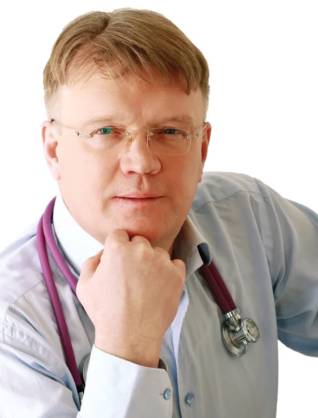 Lékař muže s stetoskop — Stock fotografie