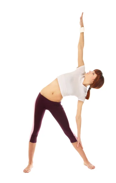 Young woman doing exercise — Stock Photo, Image