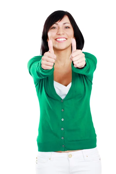 Woman showing OK — Stock Photo, Image