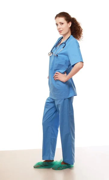 Full-length portrait of a female doctor — Stock Photo, Image